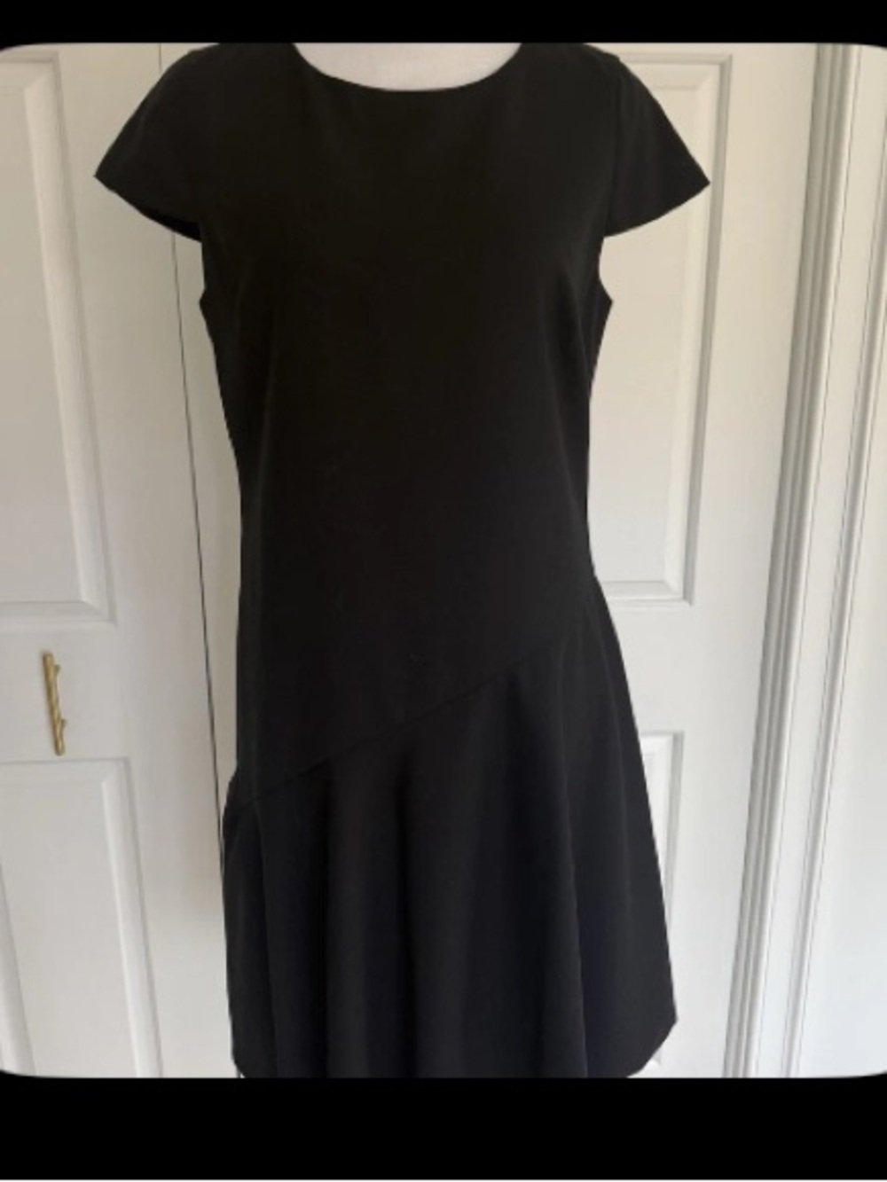 Classic J Crew Black Women's Fit-and-Flare Dress, size 8 (tall)